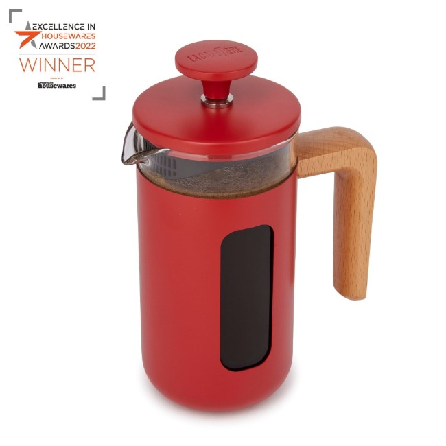 Кафемашина, изработена от боросиликатно стъкло, 350 мл, "Pisa", червена - La Cafetiere