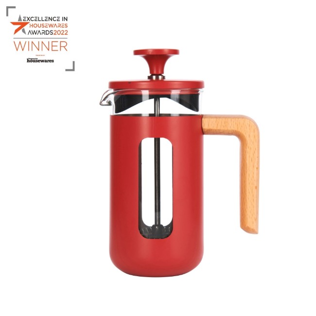 Кафемашина, изработена от боросиликатно стъкло, 350 мл, "Pisa", червена - La Cafetiere