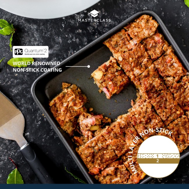 Тава за печене, квадратна, стомана, 23 х 23 см, "MasterClass" - Kitchen Craft