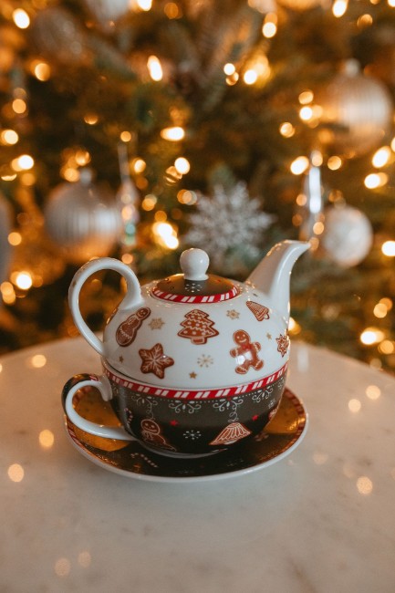 Комплект за сервиране на чай, порцелан, 350 мл., "GINGERBREAD" - Easy Life