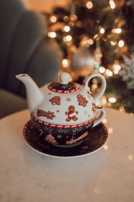 Комплект за сервиране на чай, порцелан, 350 мл., "GINGERBREAD" - Easy Life