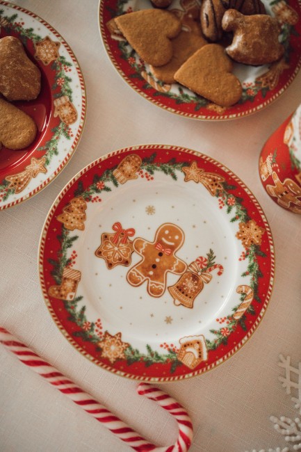 Комплект от 4 десертни чинии, порцелан, 19 см, "Fancy Gingerbread" - Nuova R2S