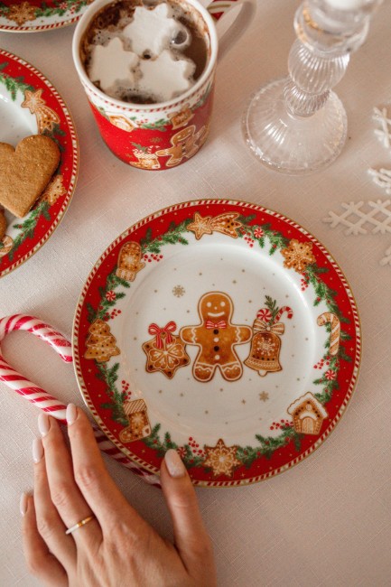 Комплект от 4 десертни чинии, порцелан, 19 см, "Fancy Gingerbread" - Nuova R2S