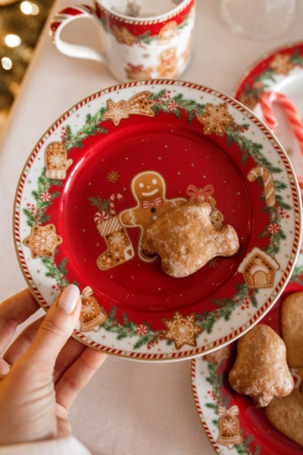 Комплект от 4 десертни чинии, порцелан, 19 см, "Fancy Gingerbread" - Nuova R2S