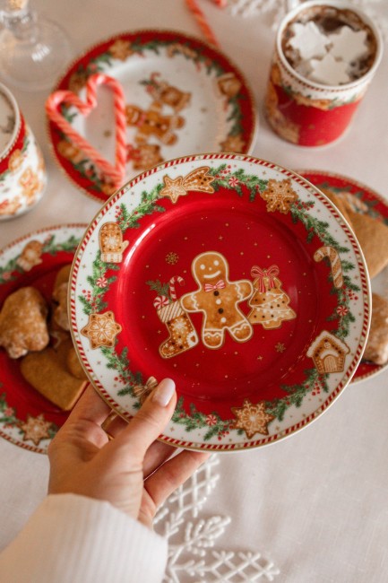 Комплект от 4 десертни чинии, порцелан, 19 см, "Fancy Gingerbread" - Nuova R2S