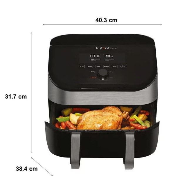 Двоен фритюрник с горещ въздух, 8,5 л / 1700 W, Vortex Plus VersaZone ClearCook - Instant Pot