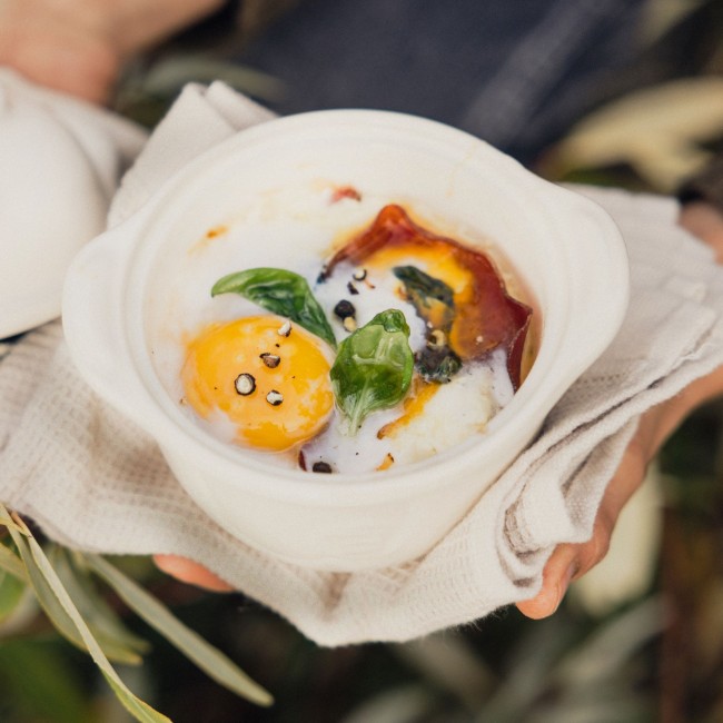 Купа с поставка за яйца, 14 х 11 см, "Глина" - Емил Хенри