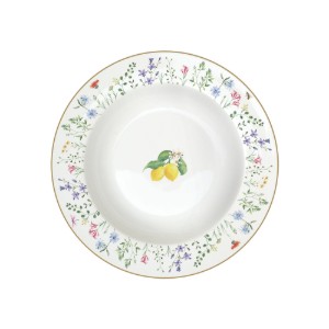 Чиния за супа, порцелан, 21.5см, "Fleurs et Citrons" - Nuova R2S