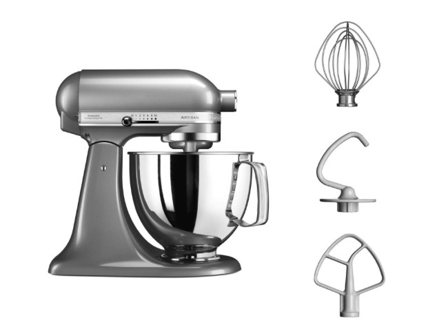 Планетарен миксер Artisan, 4.8 л, Модел 125, Contour Silver - KitchenAid
