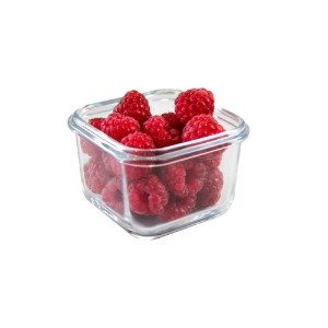 Квадратен контейнер за храна, изработен от стъкло, 210 мл, Син - Glasslock