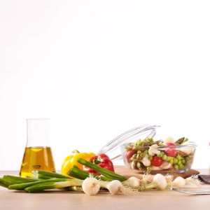 Кръгла чиния, топлоустойчиво стъкло, 1L + 0,3L, "4 in 1" - Pyrex