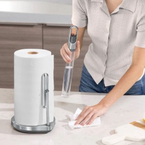 Поставка за хартиени кърпи с включен спрей, 38,1 см, Brushed - simplehuman