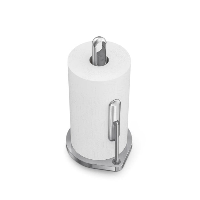 Поставка за хартиени кърпи с включен спрей, 38,1 см, Brushed - simplehuman