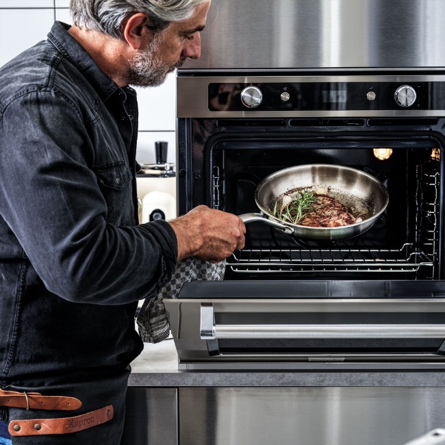 Комплект от 2 тигана, неръждаема стомана, 3-слойни, 24 см / 28 см, "TRI-PLY" - KitchenAid