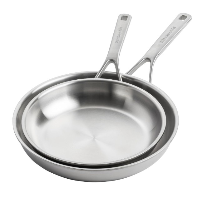 Комплект от 2 тигана, неръждаема стомана, 3 слоя, 24 см / 28 см, "MultiPly" - KitchenAid