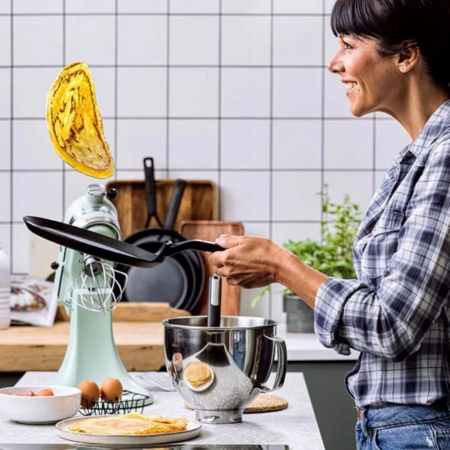 Тиган за палачинки с незалепващо покритие, алуминий, 24 см, "Classic" - KitchenAid