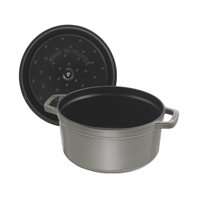 Тенджера за готвене от чугун Cocotte, 22 см/2,6 л, <<Графитно сива>> - Staub