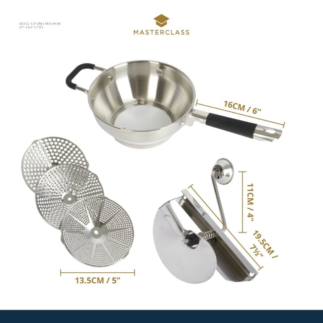 3-сеедно устройство 43,5 x 21 x 19,5 см неръждаема стомана - от MasterClass