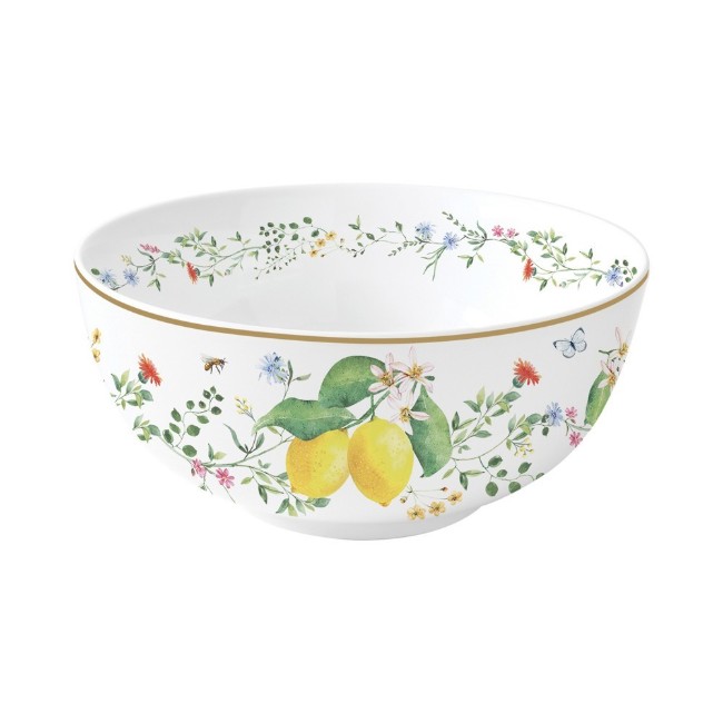 Порцеланова купа, 15см, "Fleurs et Citrons" - Nuova R2S