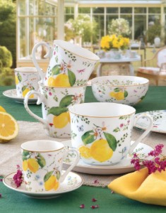 Порцеланова купа, 15см, "Fleurs et Citrons" - Nuova R2S