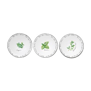 Комплект от 3 порцеланови купи, 10 см, "Herbarium" - Nuova R2S
