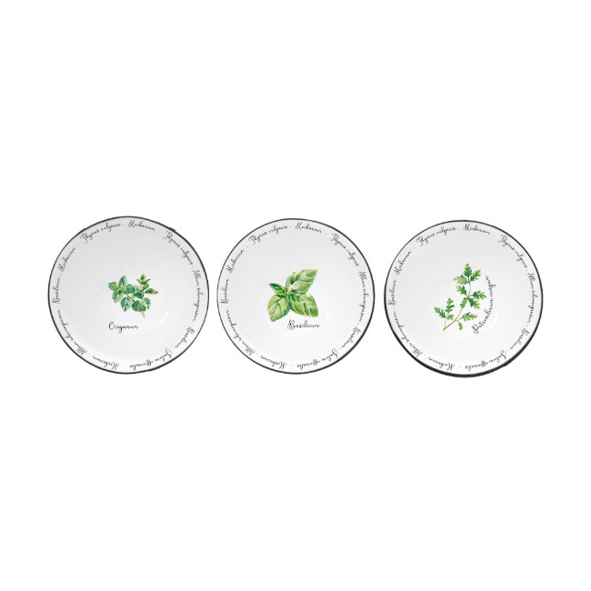 Комплект от 3 порцеланови купи, 10 см, "Herbarium" - Nuova R2S