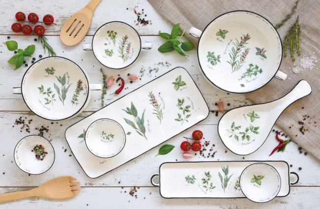 Поставка за лъжица, порцелан, 26 x 12 см, "Herbarium" - Easy Life