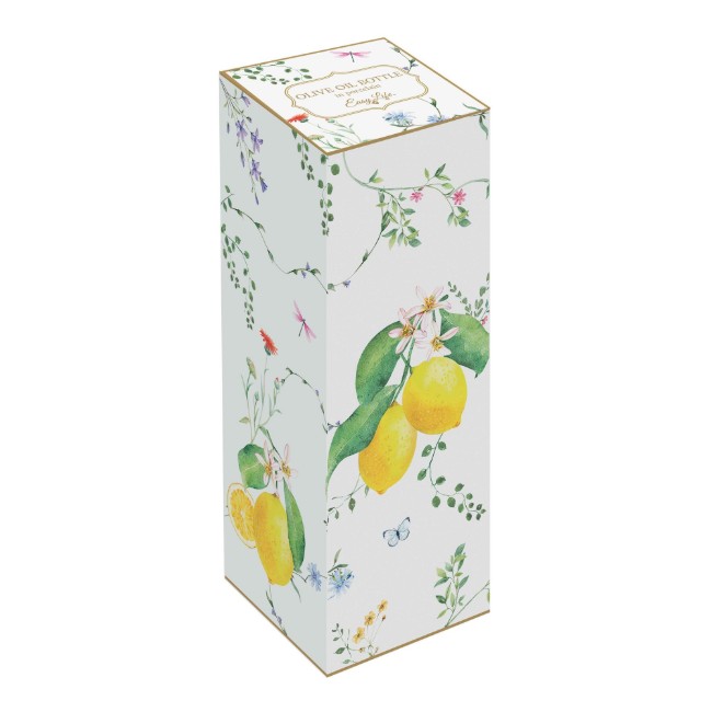 Бутилка за олио/оцет, порцелан, 300 ml, "Fleurs et Citrons" - Nuova R2S