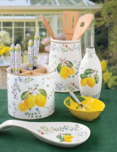 Комплект от 6 кухненски прибора, "Fleurs et Citrons" - Nuova R2S