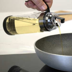 Бутилка диспенсър с автоматична капачка, боросиликатно стъкло, 450 ml - Zokura