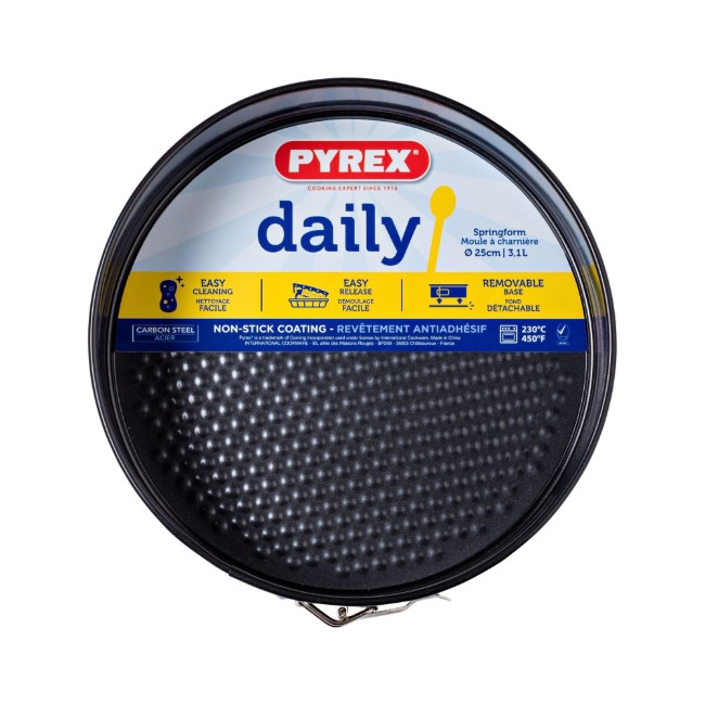 Форма за печене, въглеродна стомана, 25 см, "Daily" - Pyrex