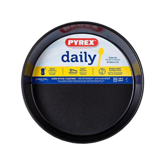 Форма за печене, въглеродна стомана, 25 см, "Daily" - Pyrex