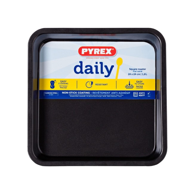 Квадратен съд за фурна, въглеродна стомана, 24x24см, "Daily" - Pyrex