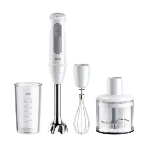 Ръчен пасатор "MultiQuick 5", 4 аксесоара, 1000 W, бял - Braun