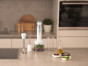 Ръчен пасатор "MultiQuick 5", 4 аксесоара, 1000 W, бял - Braun