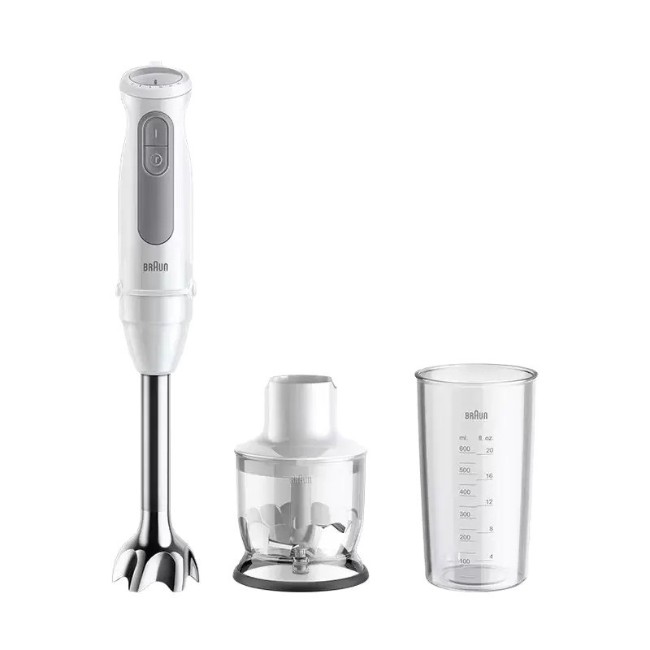 Ръчен пасатор "MultiQuick 5", 3 аксесоара, 1000 W, бял - Braun