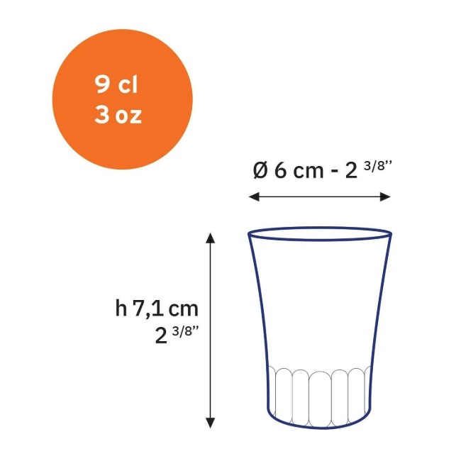 Комплект от 4 чаши за шотове, изработени от стъкло, 90 ml, "Amalfi" - Duralex
