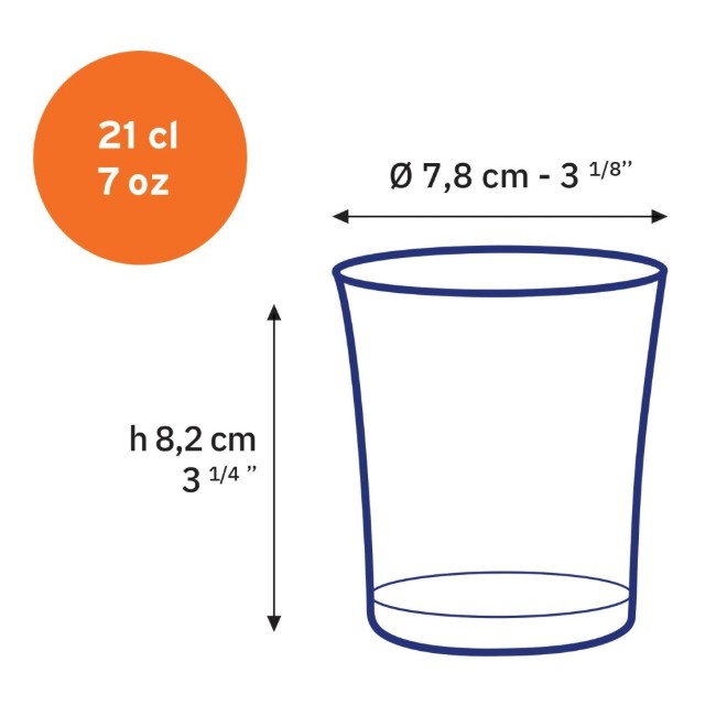 Комплект от 4 чаши за пиене, изработени от стъкло, 210 ml, "Lys" - Duralex