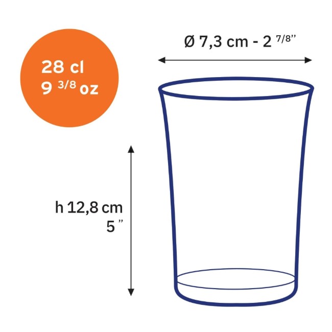 Комплект от 4 чаши за пиене, изработени от стъкло, 280 ml, "Lys" - Duralex