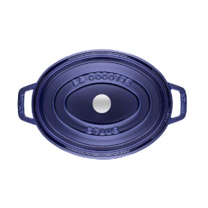 Овална чугунена тенджера Cocotte, 29 см/4,2 л, цвят "Тъмно синьо" - Staub