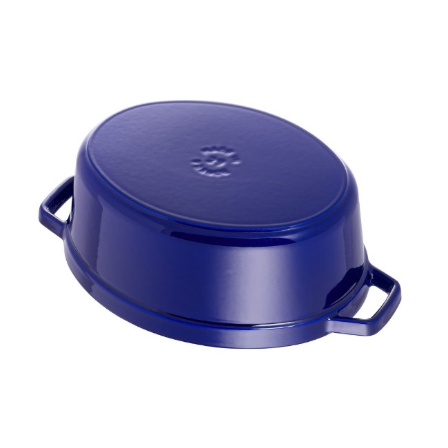 Овална чугунена тенджера Cocotte, 29 см/4,2 л, цвят "Тъмно синьо" - Staub