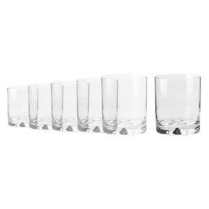 Комплект чаши за уиски от 6 части, стъклени, 260мл, "Mixology" - Krosno