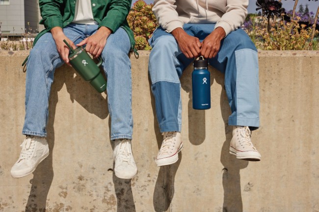 Термоизолираща бутилка, неръждаема стомана, 950 мл, "Wide Mouth", Индиго - Hydro Flask