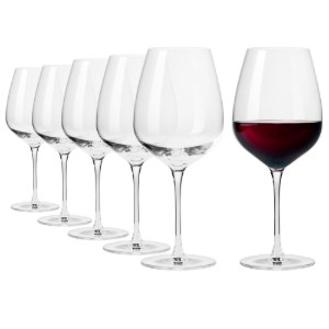 Комплект от 6 чаши за вино Pinot Noir, кристално стъкло, 810 мл, "Divine" - Krosno