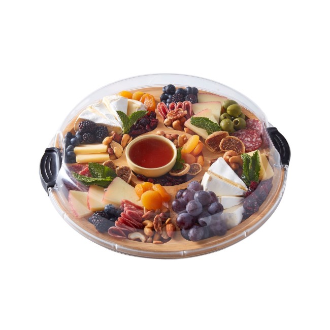 Въртяща се чиния, с капак, бамбук, 35.5 см - Farberware