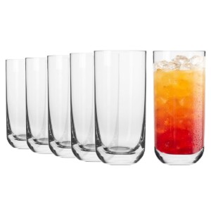 Комплект чаши "long drink" от 6 части, кристално стъкло, 360мл, "Glamour" - Krosno