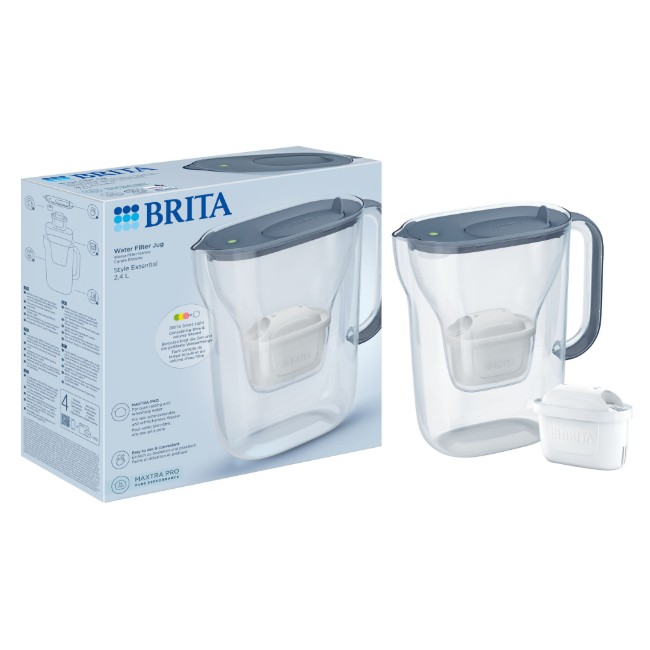 Филтърна кана BRITA Style Essential 2.4 л Maxtra Pro Water (Stone Blue)