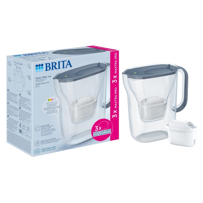 Стартов пакет BRITA Style 2.4 л + 3 филтъра Maxtra Pro (Stone Blue)