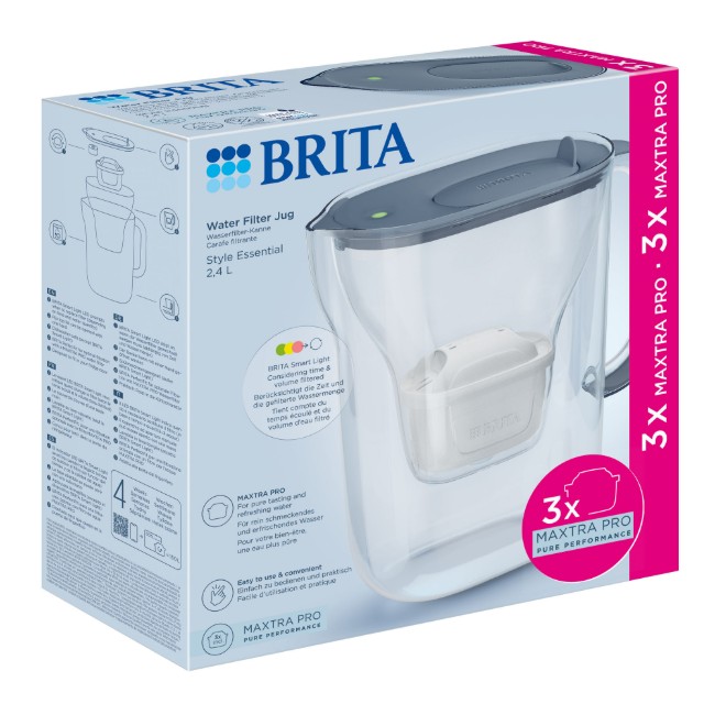 Стартов пакет BRITA Style 2.4 л + 3 филтъра Maxtra Pro (Stone Blue)