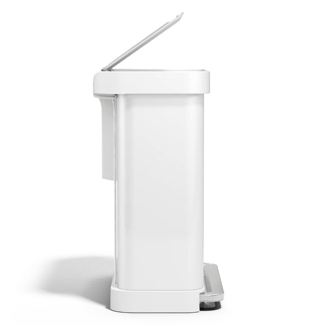 Кошче за боклук с педал, с две отделения, 58 л, неръждаема стомана, White Steel - simplehuman